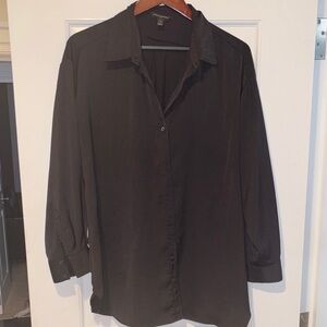 Banana Republic Women's Silky Black Blouse